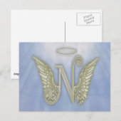 Het Monogram van de Engel van de brief N Briefkaart (Voorkant / Achterkant)