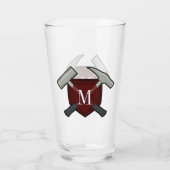 Het Monogram van de geoloog met Rotshamer Glas (Achterkant)