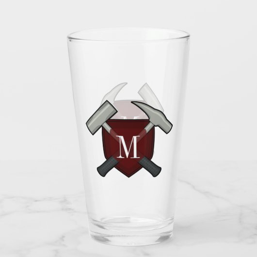 Het Monogram van de geoloog met Rotshamer Glas (Achterkant)