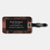 Het Monogram van de Luxe van het Leer van de Bagagelabel (Achterkant horizontaal)