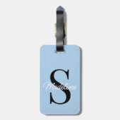 Het Monogram van de Naam van de douane op  Pastel  Bagagelabel (Achterkant verticaal)