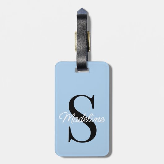 Het Monogram van de Naam van de douane op  Pastel  Bagagelabel (Achterkant verticaal)