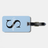 Het Monogram van de Naam van de douane op  Pastel  Bagagelabel (Achterkant horizontaal)