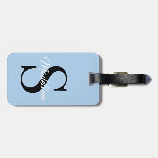 Het Monogram van de Naam van de douane op  Pastel  Bagagelabel (Achterkant horizontaal)