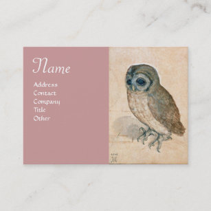 Het Monogram van de OWL, antiek roze Visitekaartje