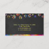 Het Monogram van de Schilder van de kleur Splatter Visitekaartje (Achterkant)