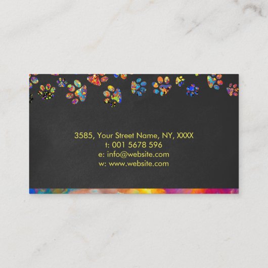 Het Monogram van de Schilder van de kleur Splatter Visitekaartje (Achterkant)