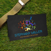 Het Monogram van de Schilder van de kleur Splatter Visitekaartje