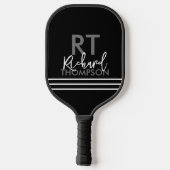 Het Monogram van de speler (naam initiaal) op Zwar Pickleball Paddle (Achterkant)