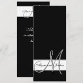 Het Monogram van de Uitnodiging van het huwelijk (Voorkant / Achterkant)