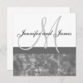 Het Monogram van de Uitnodiging van het huwelijk (Voorkant / Achterkant)