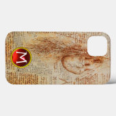 Het monogram van het hart en de Bronchiale Arterie Case-Mate iPhone Case (Achterkant (horizontaal))