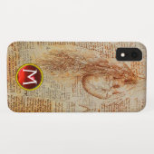 Het monogram van het hart en de Bronchiale Arterie Case-Mate iPhone Case (Achterkant (horizontaal))