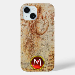 Het monogram van het hart en de Bronchiale Arterie iPhone 15 Case