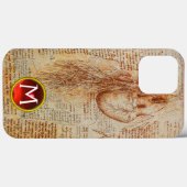 Het monogram van het hart en de Bronchiale Arterie Case-Mate iPhone Case (Achterkant (horizontaal))