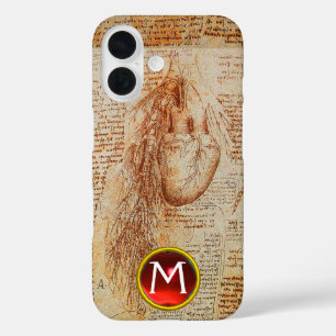 Het monogram van het hart en de Bronchiale Arterie iPhone 16 Hoesje