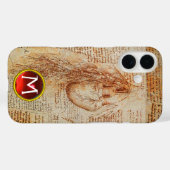 Het monogram van het hart en de Bronchiale Arterie Case-Mate iPhone Case (Achterkant (horizontaal))