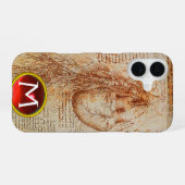 Het monogram van het hart en de Bronchiale Arterie iPhone 16 Hoesje (Achterkant horizontaal)