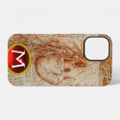 Het monogram van het hart en de Bronchiale Arterie iPhone Hoesje (Achterkant horizontaal)