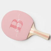 Het Monogram van het manuscript Initiaal Persoonli Tafeltennisbatje (Zijkant)