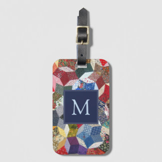 Het Monogram van het Patchwork van het Patroon van Bagagelabel