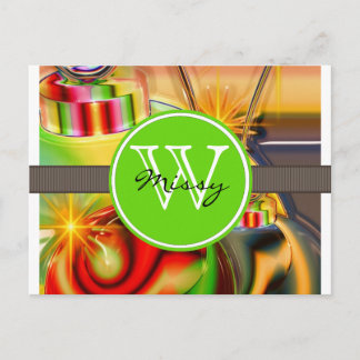 Het Monogram van Kerstmis Feestdagenkaart