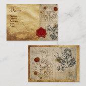 HET MONogram ZON , MOON EN BASILISCH RODE WAX ZACH Visitekaartje (Voorkant / Achterkant)