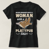 Het Monotreme-ontwerp van de Platypus van vrouwen  T-shirt (Design voorkant)