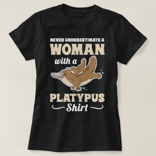 Het Monotreme-ontwerp van de Platypus van vrouwen  T-shirt (Design voorkant)