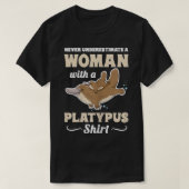 Het Monotreme-ontwerp van de Platypus van vrouwen  T-shirt (Design voorkant)