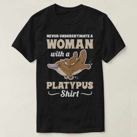 Het Monotreme-ontwerp van de Platypus van vrouwen  T-shirt (Design voorkant)