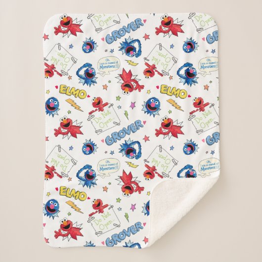 Het monster aan het eind van dit Patroon van het V Sherpa Deken (Voorkant)