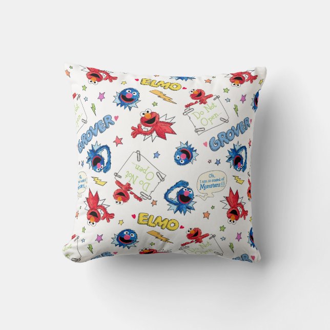 Het monster aan het einde van dit verhaalpatroon kussen (Voorkant)