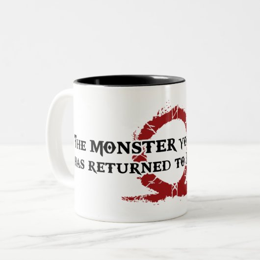Het monster dat je Creëer - Kratos Tweekleurige Koffiemok (Voorkant links)