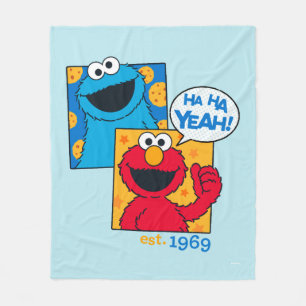 Het Monster & Elmo   Ha Ha van het koekje ja Fleece Deken