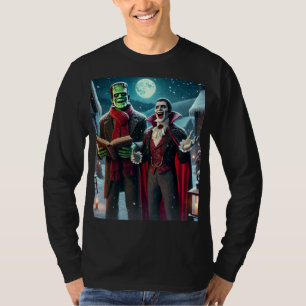 Het monster en de Dracula van Caroling Frankenstei T-shirt