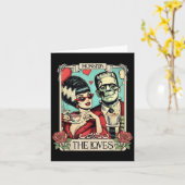 Het Monster Frankenstein En Bruid De Geliefden Tar Kaart (Gele Bloem)