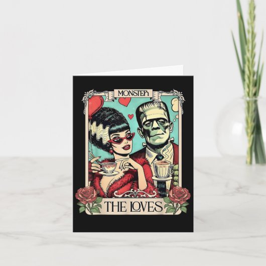 Het Monster Frankenstein En Bruid De Geliefden Tar Kaart (Voorkant)