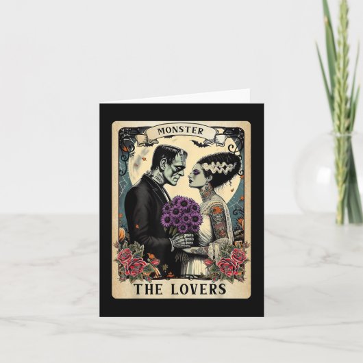 Het Monster Frankenstein En Bruid De Geliefden Tar Kaart (Voorkant)