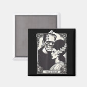 Het Monster Frankenstein En Bruid De Geliefden Tar Magneet (Voorkant / Achterkant)