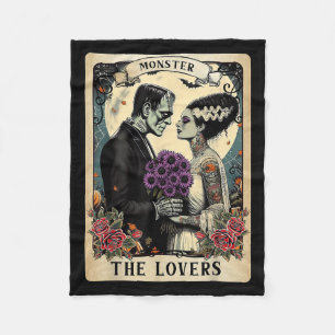 Het monster Frankenstein en de bruid Taro Fleece Deken
