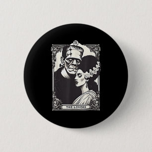 Het monster Frankenstein en de bruid Taro Ronde Button 5,7 Cm