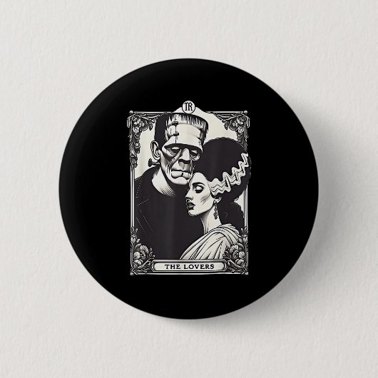 Het monster Frankenstein en de bruid Taro Ronde Button 5,7 Cm (Voorkant)