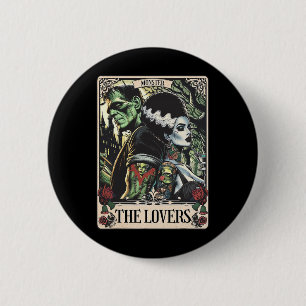 Het monster Frankenstein en de bruid Taro Ronde Button 5,7 Cm