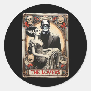 Het monster Frankenstein en de bruid Taro Ronde Sticker