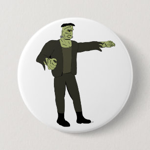 Het monster ronde button 7,6 cm