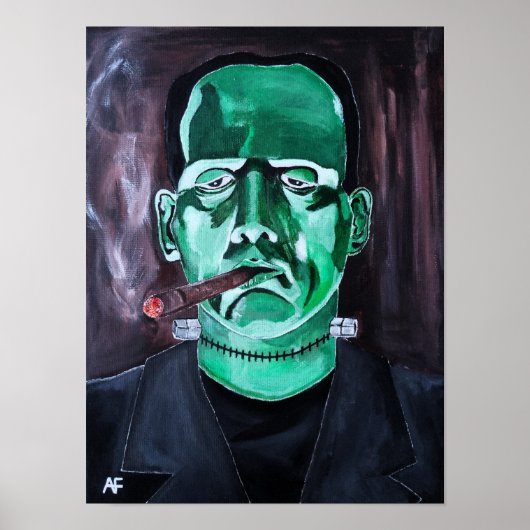 Het monster schilderij van Alfred Fox Poster (Voorkant)