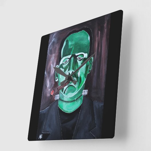 Het monster schilderij van Alfred Fox Vierkante Klok (Hoek)