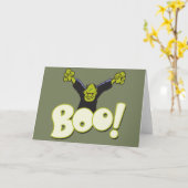 Het Monster Superhero - Frankenstein Halloween van Kaart (Gele Bloem)