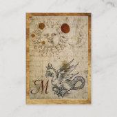 HET MONSTER VAN DE ZON EN VAN DE BASISMONogram Visitekaartje (Achterkant)